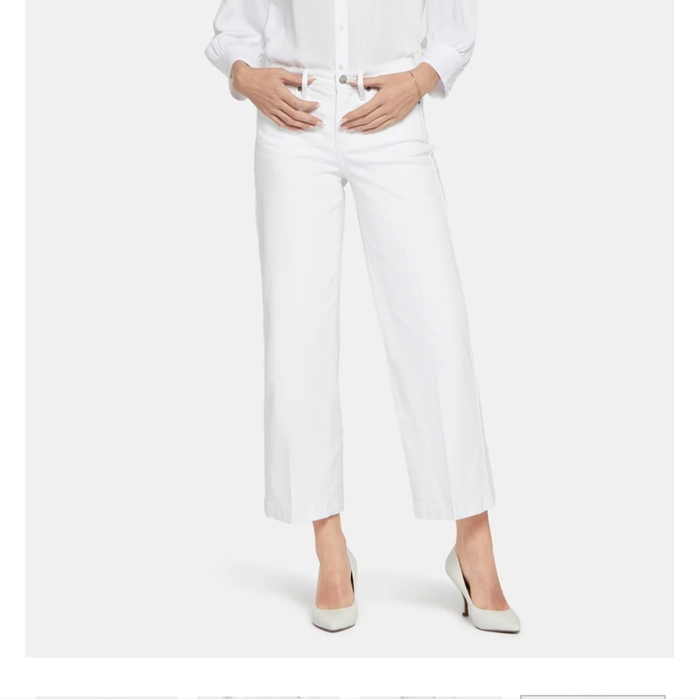 NYDJ Teresa Ankle Wide Leg jeans sz 16 Optic White